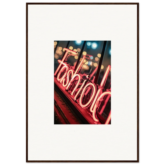 Neon fashion sign in red - perfect for Lasid Quara room decoration canvas print