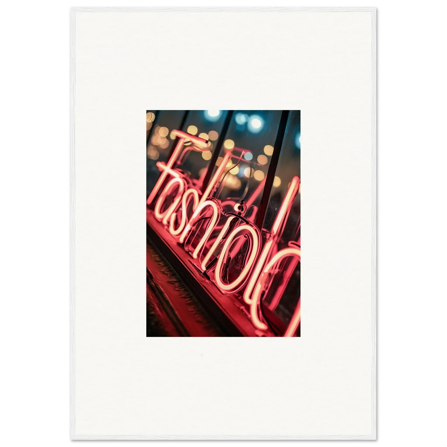 Neon fashion sign in red for trendy room decoration or a cool Lasid Quara canvas print