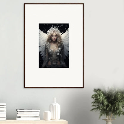 Ethereal feathery specter artwork for unique room decoration canvas print