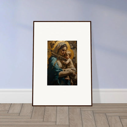 Warm-toned canvas print of a woman and child, perfect for loving sentinence room decoration