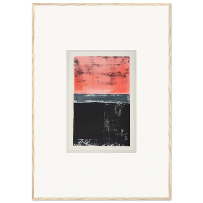 Abstract painting in coral and black, ideal for room decor or an isolation ritual theme