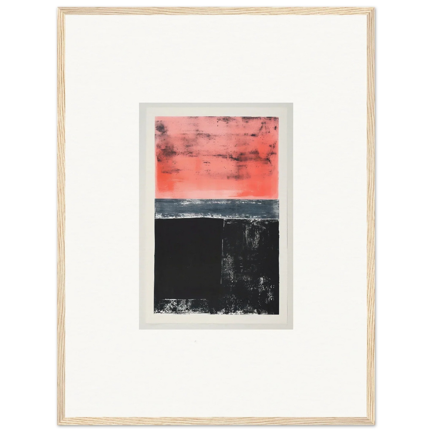 Abstract painting in pink and black, perfect for room decor and isolation ritual themes