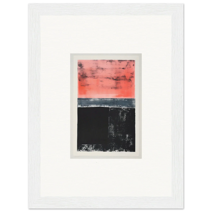 Abstract coral and black framed wall art for an Isolation Ritual themed room decor