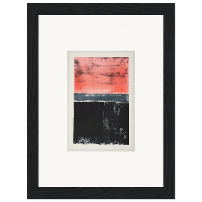 Framed abstract wall art in pink and black, ideal for isolation ritual room decor