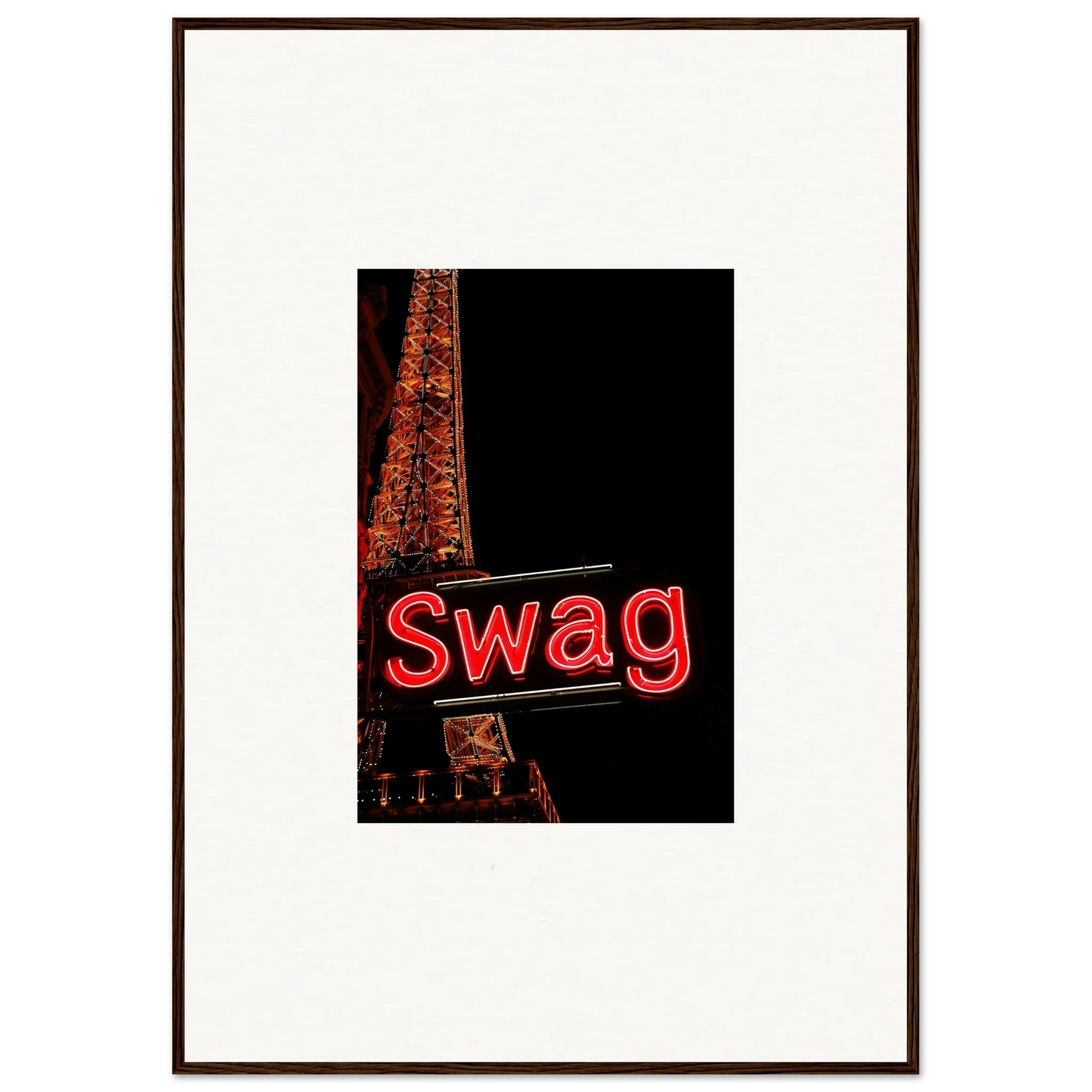 Red neon swag sign for cool room decoration in Urban Dreams Unleashed canvas print