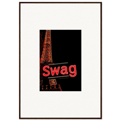 Red neon swag sign for cool room decoration in Urban Dreams Unleashed canvas print