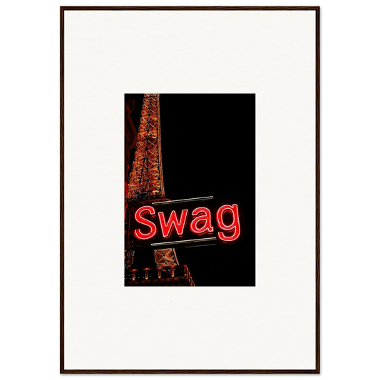 Red neon swag sign for cool room decoration in Urban Dreams Unleashed canvas print