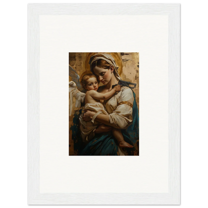 Tender painting of a woman with child, perfect for room decoration as canvas print wall art