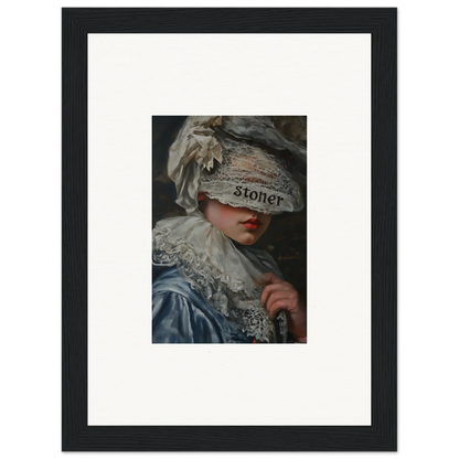 Framed canvas print of Stoner in ornate costume, perfect wall art for room decoration