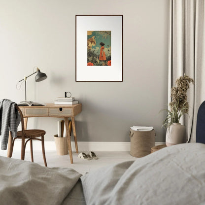 Framed canvas print of colorful figure art for fun room decoration in Perception Vacation theme