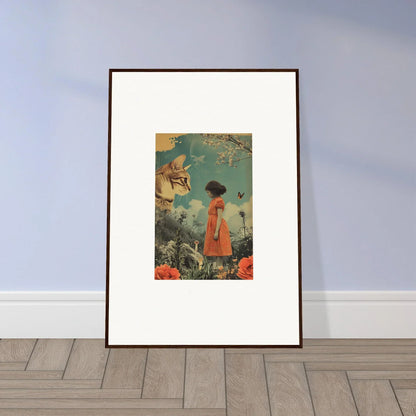 Framed Surreal Collage Artwork for Room Decoration - Whimsical Perception Vacation Canvas Print