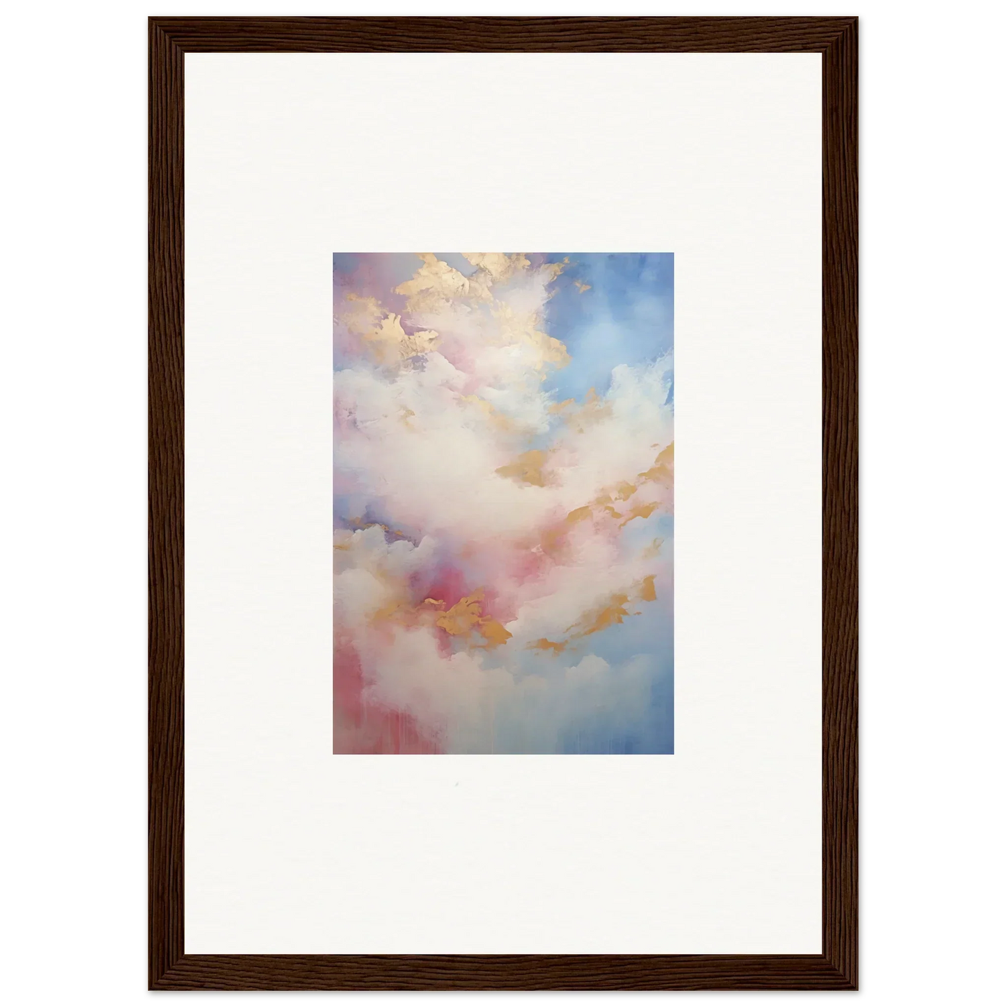 Framed wall art of dreamy pink and blue clouds in Whispers Beyond Reverie special edition