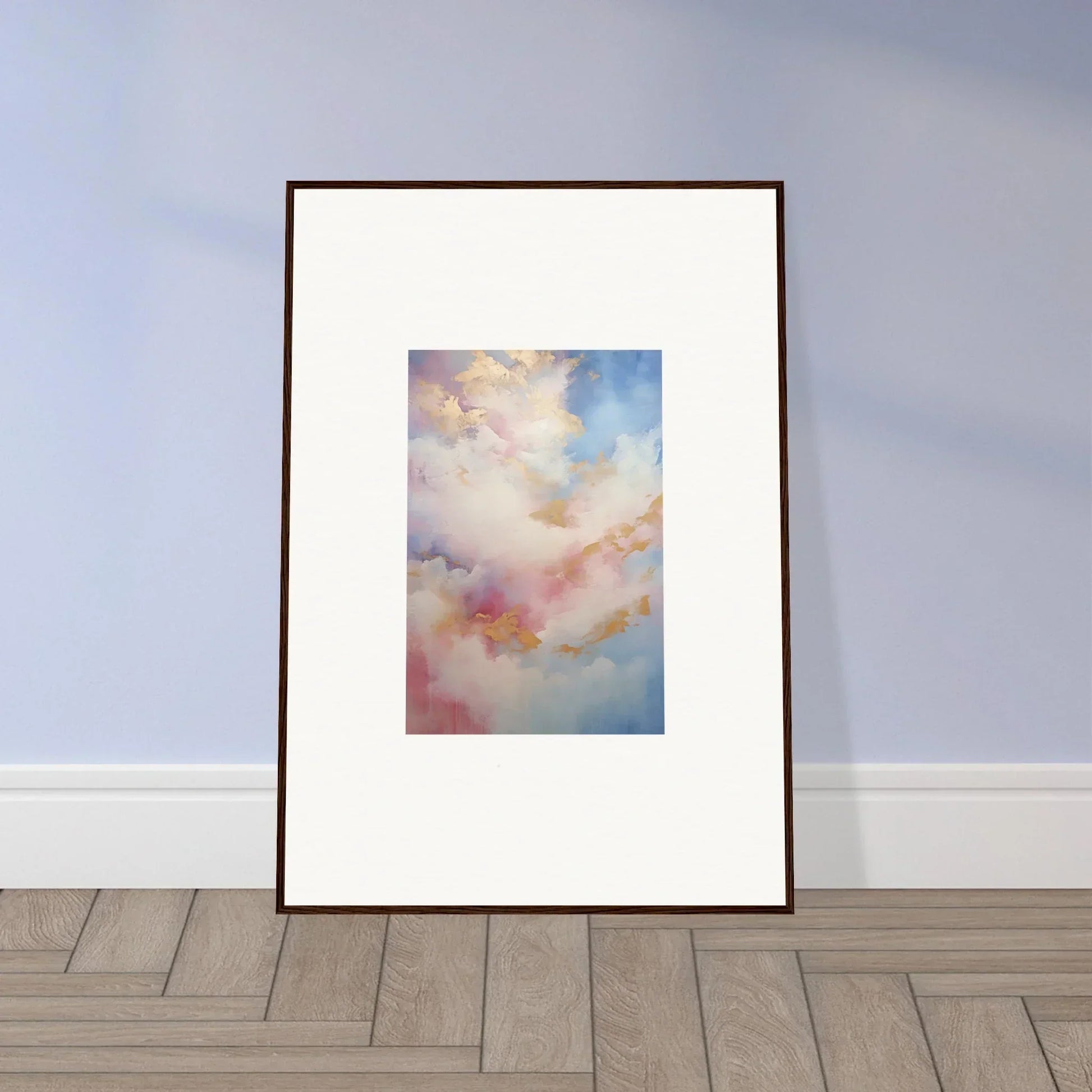 Framed wall art of dreamy pink and blue clouds from Whispers Beyond Reverie