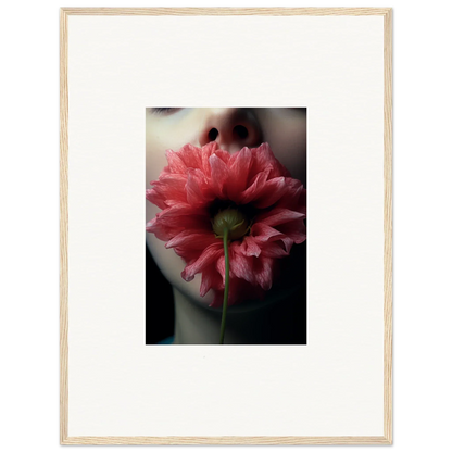 Pink peony flower with ruffled petals, perfect for room decoration or canvas print