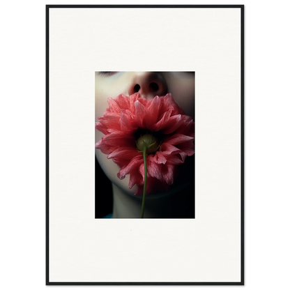 Pink dahlia flower viewed from behind, perfect for a bloom eternally canvas print