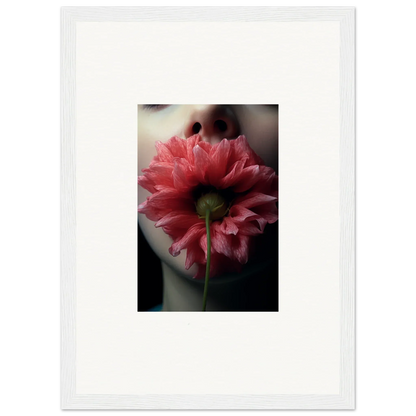 Pink dahlia flower with layered petals, perfect for your bloom eternally canvas print room decoration