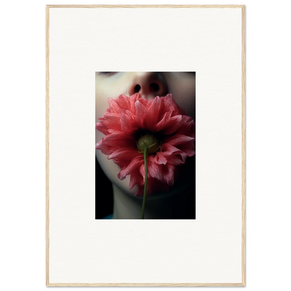 Close-up of a pink dahlia flower for stunning room decoration in a canvas print