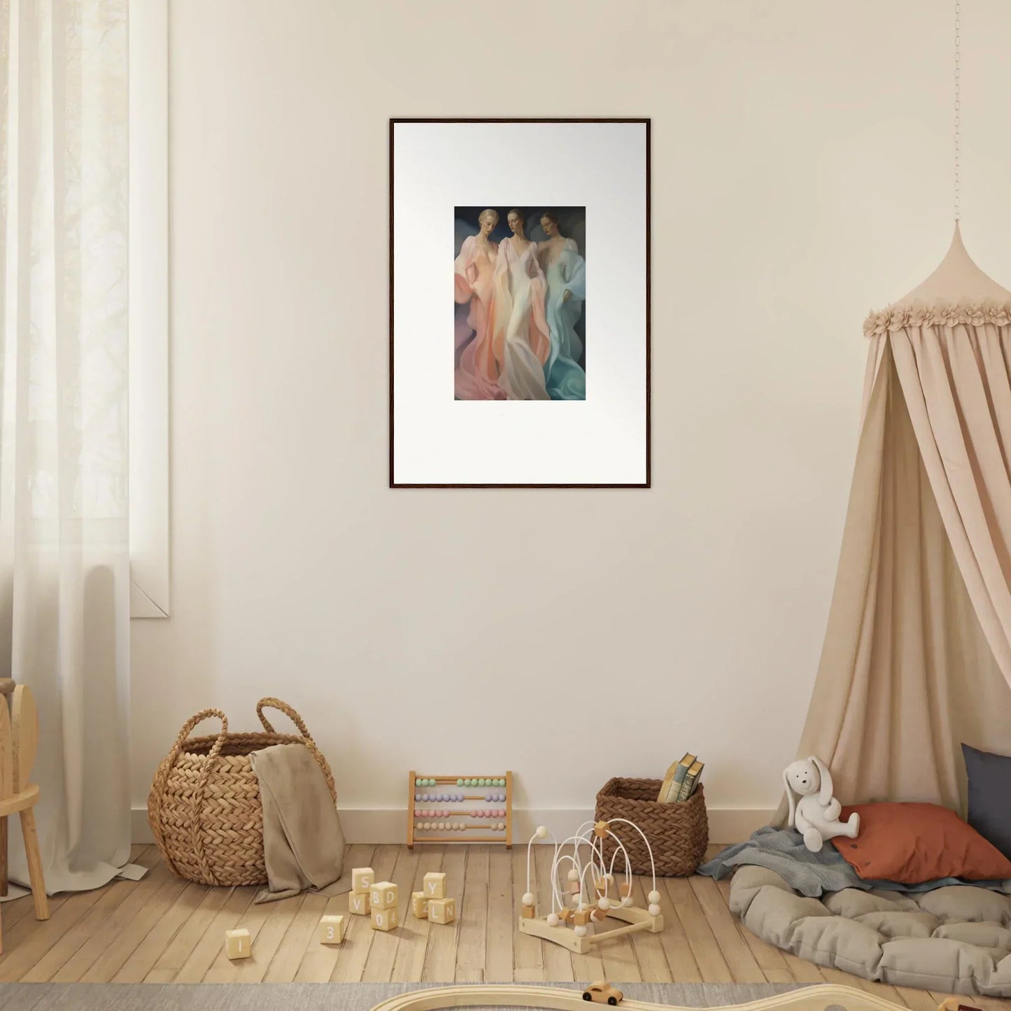 Framed ethereal artwork in soft colors from the Whispers Silk Susurrus special edition art™