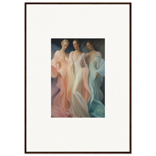 Ethereal painting featuring graceful figures in Whispers Silk Susurrus special edition art™