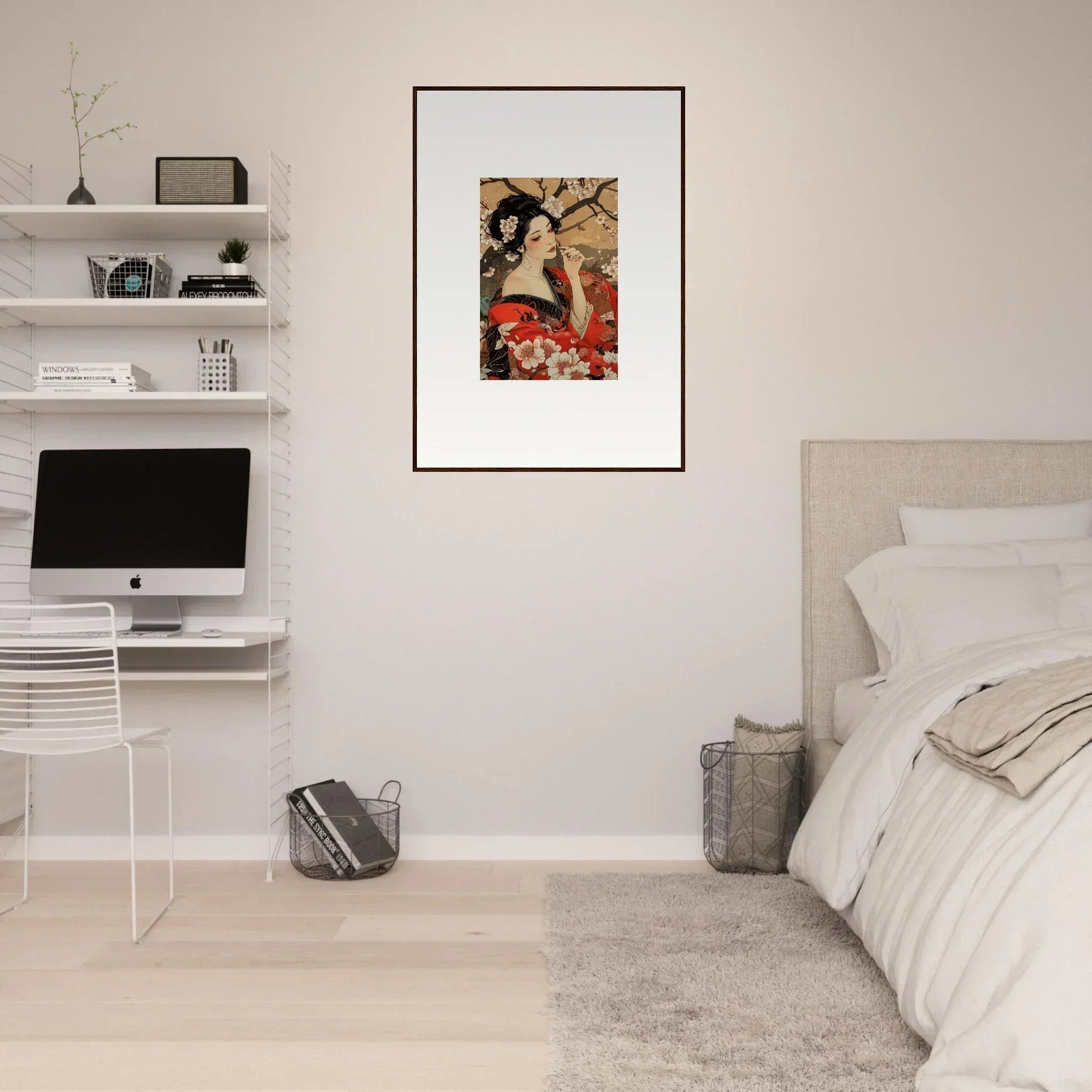 Framed wall art featuring vintage Japanese print from the Wisps of Eternity special edition art™