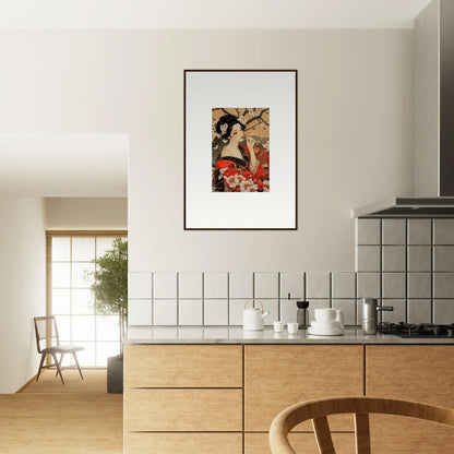 Framed Japanese Ukiyo-e art print on a white wall, perfect premium framed wall decor