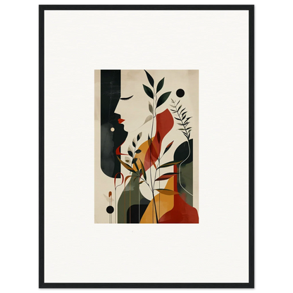 Abstract framed wall art with organic shapes and earthy tones, perfect for autumn whispers room decor