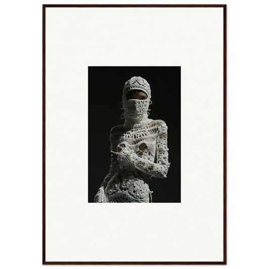 Mummy-like figure in bandages, perfect for Woven Dreams Undrifted room decor and framed wall art