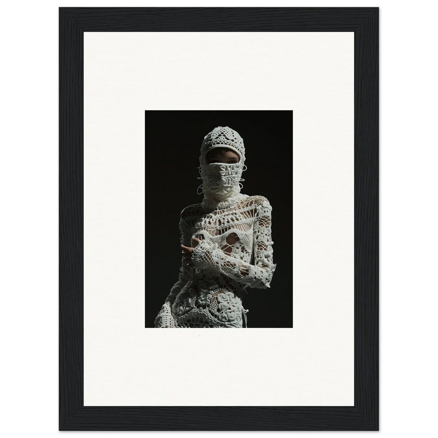 Mummy-like figure in bandages, ideal for Woven Dreams Undrifted room decor or framed wall art