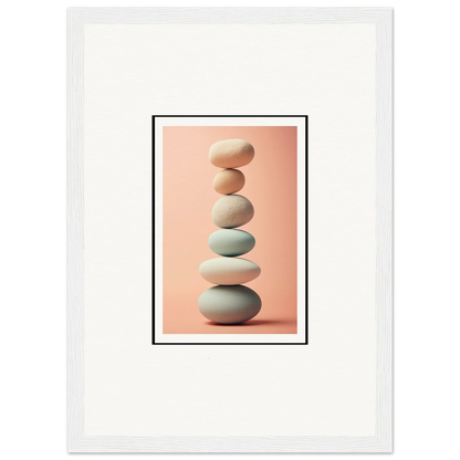 Stack of smooth stones in calming shades for Zen Rock Contemplation room decoration