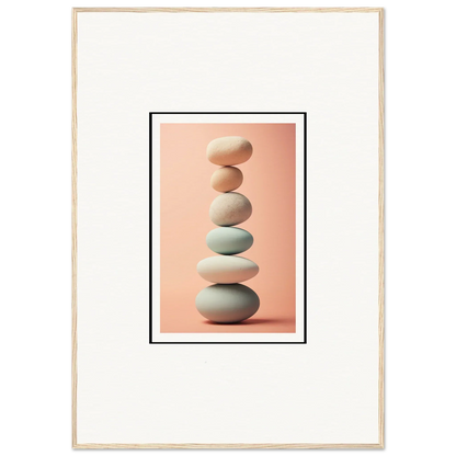 Balanced beige and gray stones for Zen Rock Contemplation canvas print room decoration