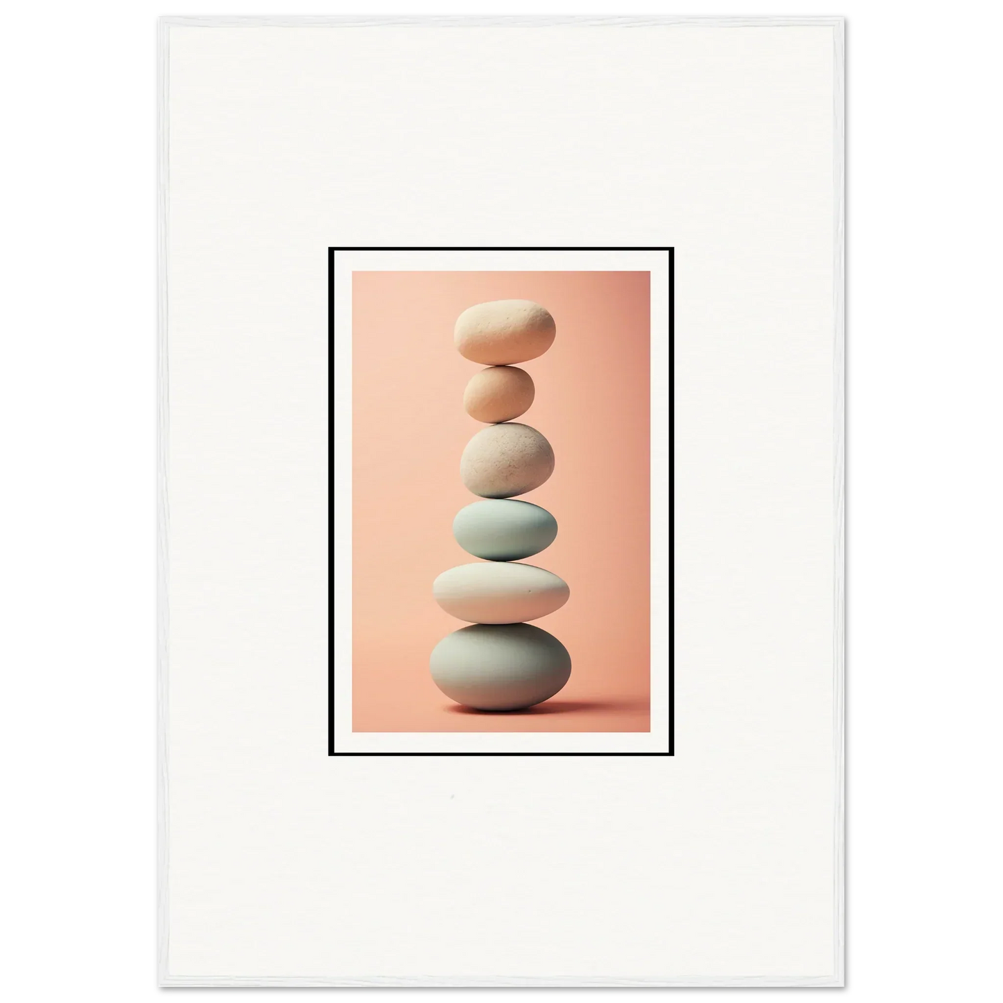 Stack of smooth stones for rock contemplation, perfect room decoration or canvas print