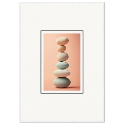 Stack of smooth stones for rock contemplation, perfect room decoration or canvas print