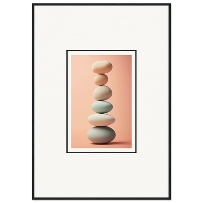 Stack of smooth stones for Zen Rock Contemplation canvas print, perfect room decoration