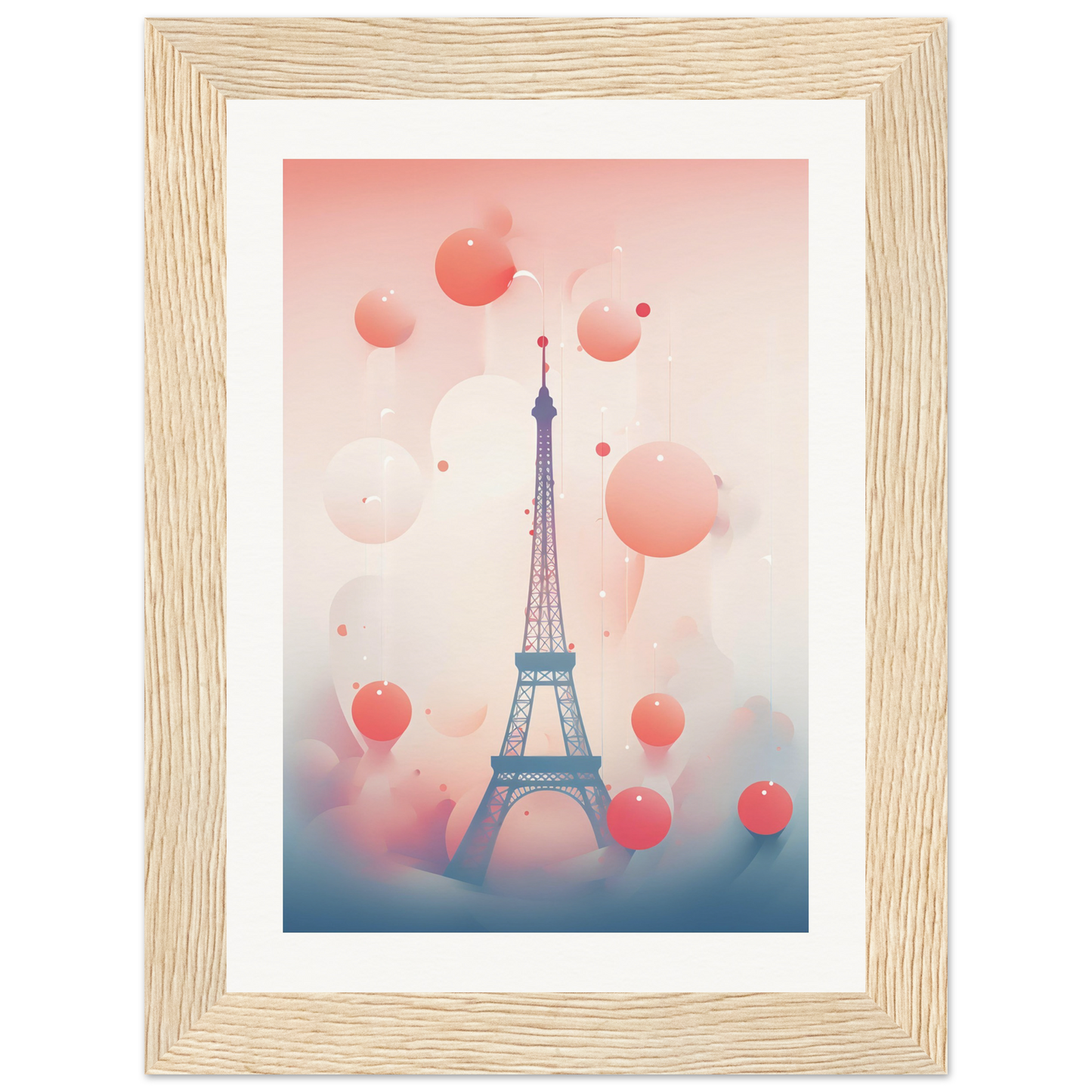 A framed print of the eiff tower in paris