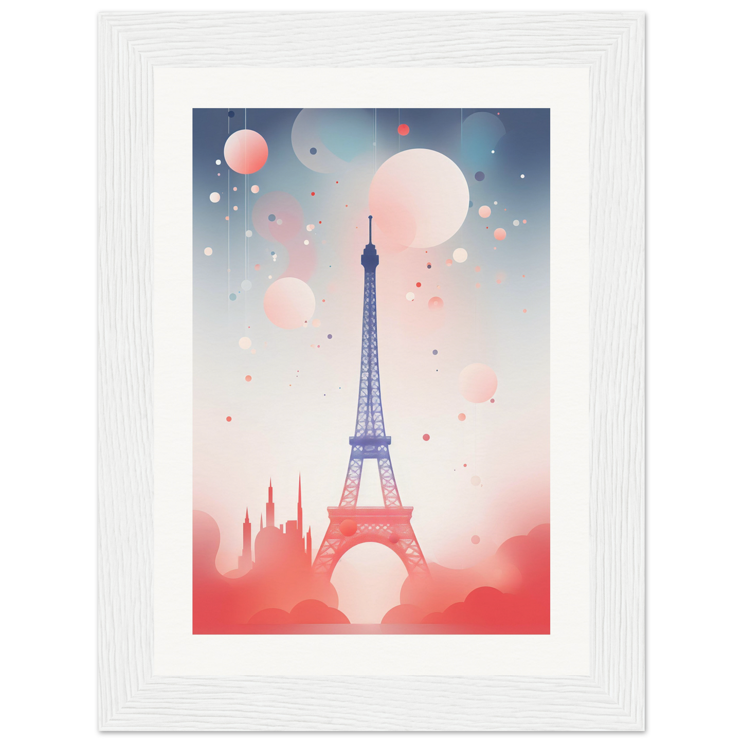 A framed print of the eiff tower in paris