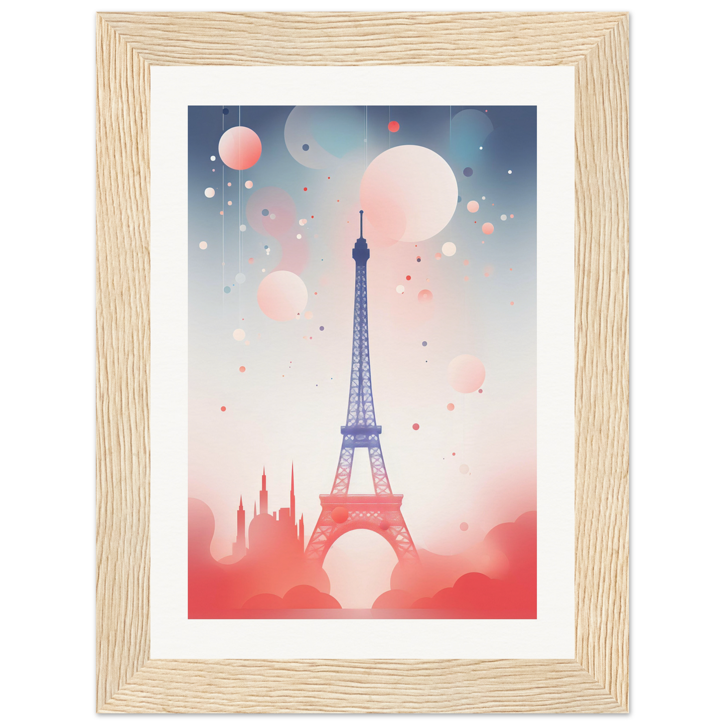 A framed print of the eiff tower in paris