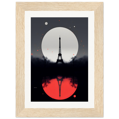 A framed print of the eiff tower in paris, france