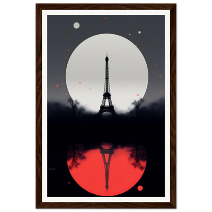 A framed print of the eiff tower in paris