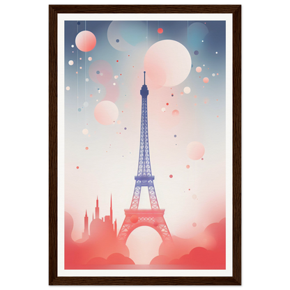 A framed print of the eiff tower in paris