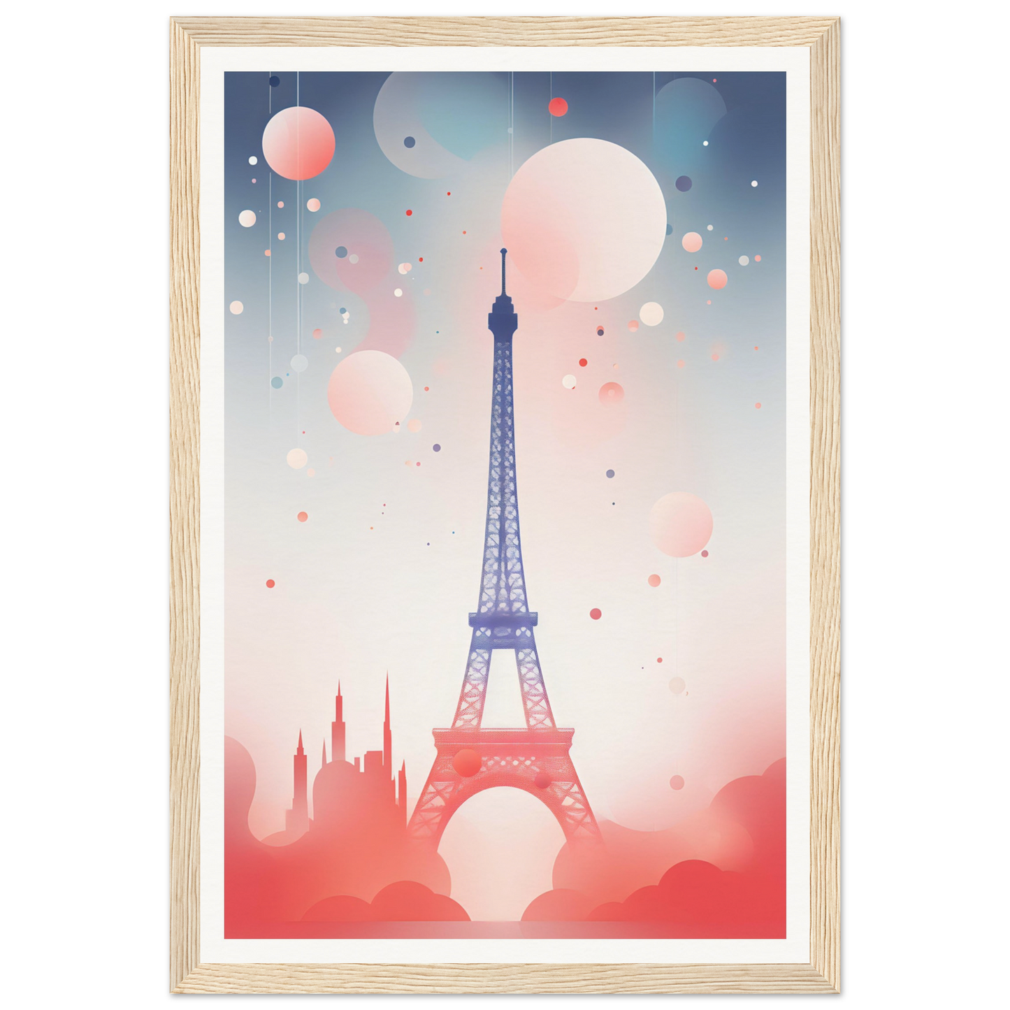 A framed print of the eiff tower in paris