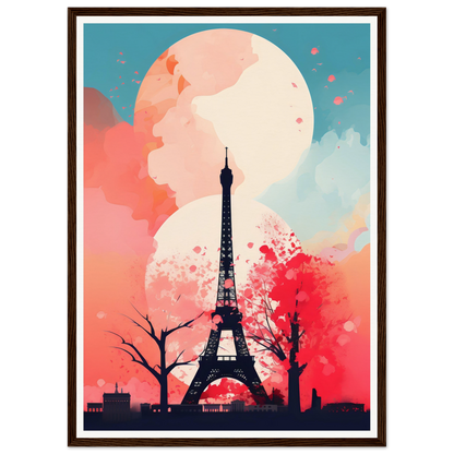 A framed print of the eiff tower in paris