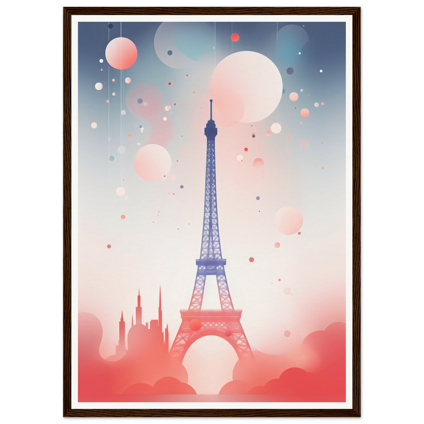 A framed print of the eiff tower in paris