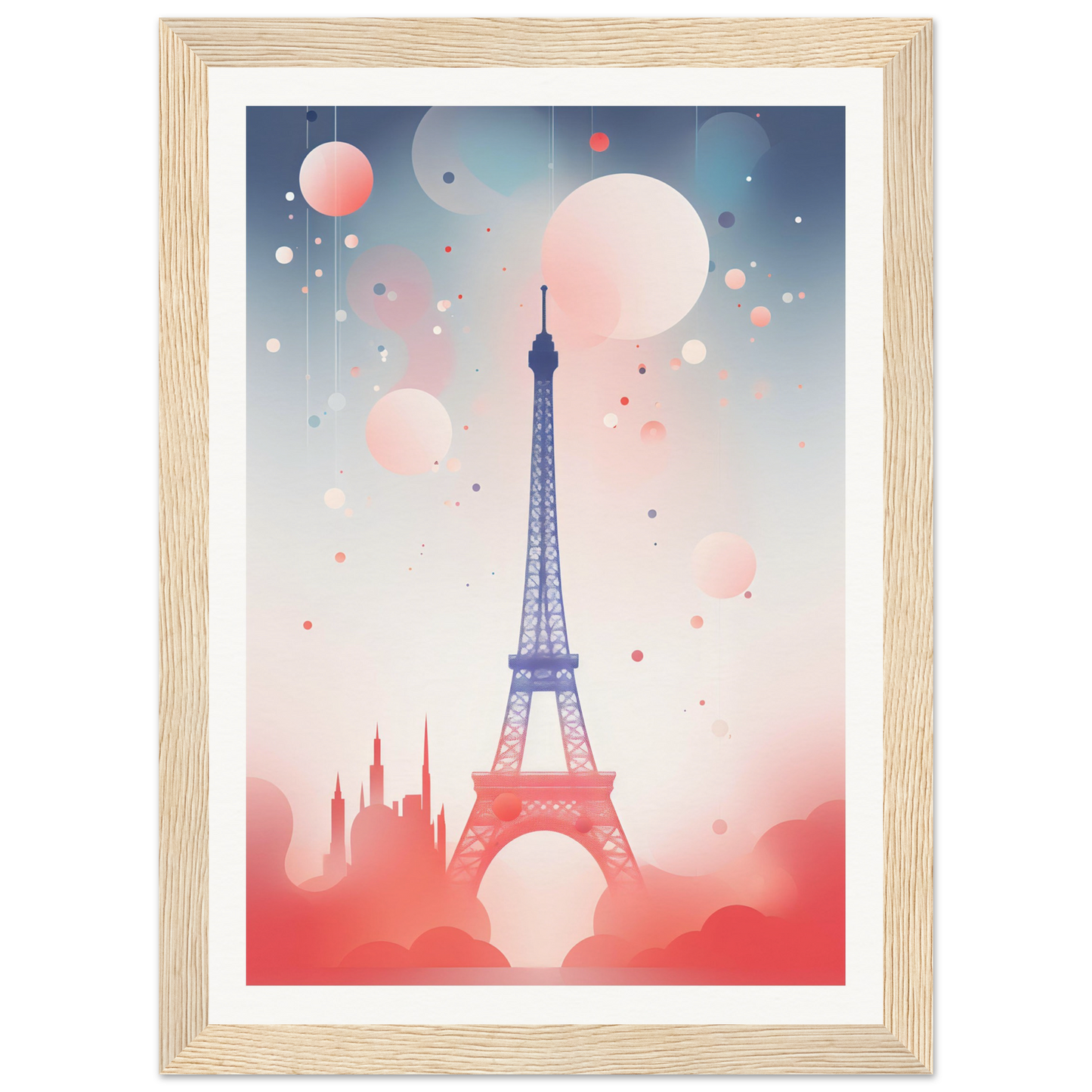 A framed print of the eiff tower in paris