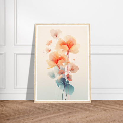 A framed print of a flower