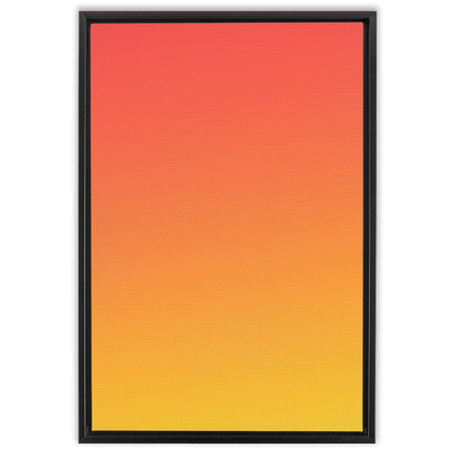 A framed print of a yellow and orange gradient