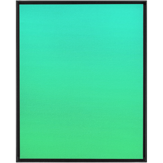 A green background with a black frame