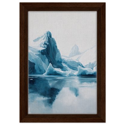 Jagged blue iceberg reflection in calm water from Iceberg Ecstasies room decor