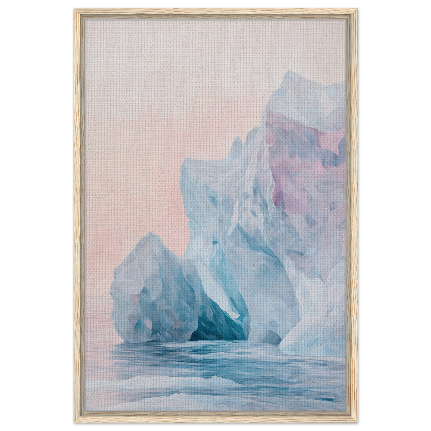 Pastel-colored iceberg painting in blue and purple for Iceberg Ephemeron Ballet room decor