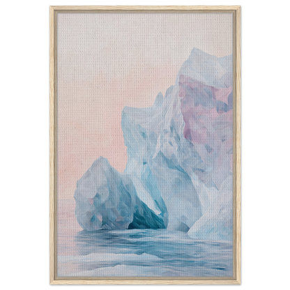 Pastel-colored iceberg painting in blue and purple for Iceberg Ephemeron Ballet room decor