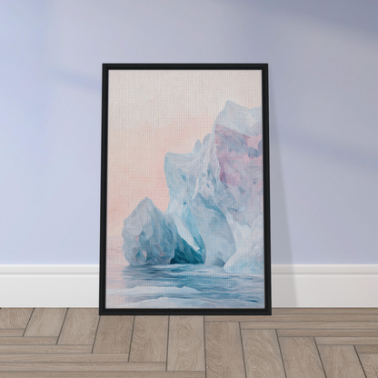 Framed canvas print of pastel iceberg in Iceberg Ephemeron Ballet by Fashion Oracle™